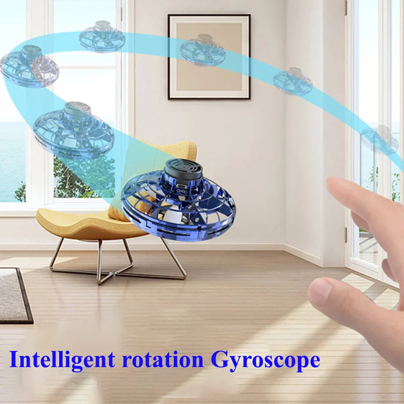 Flying Spinner UFO Mini Drone - Magic Boomerang Levitation Toy with LED Lights, Light-Up Hover Ball for Kids & Adults