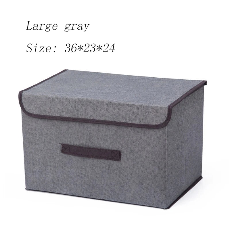 Foldable Fabric Drawer Organiser - Dustproof Storage Box with Handle Home Wardrobe