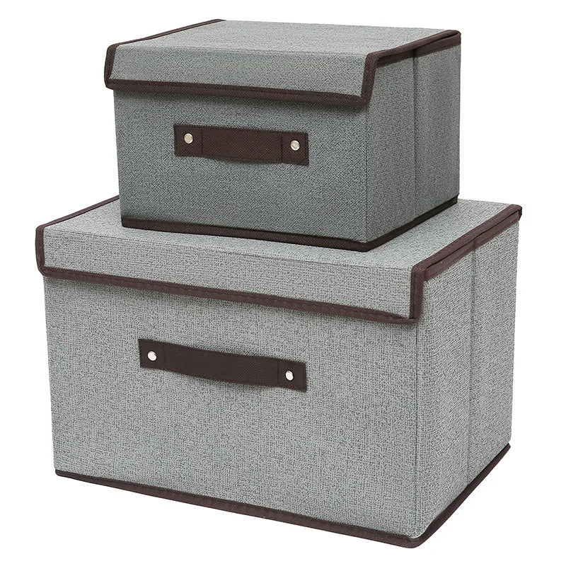Foldable Fabric Drawer Organiser - Dustproof Storage Box with Handle Home Wardrobe