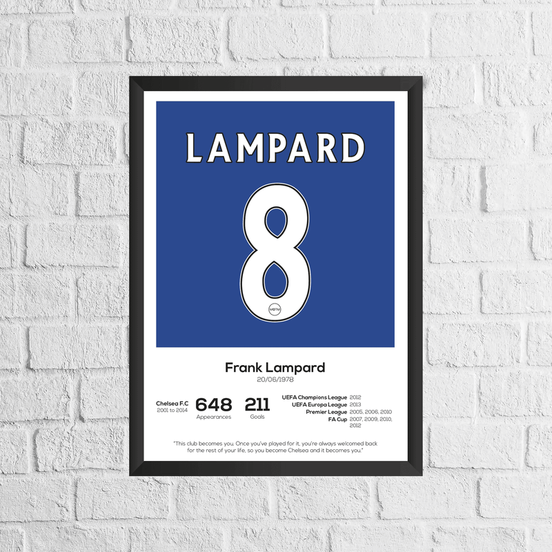 Frank Lampard Legend Stats Print