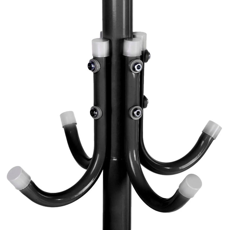 Freestanding Metal Coat Stand Clothes Hat Holder with Multi Hooks Home Hallway