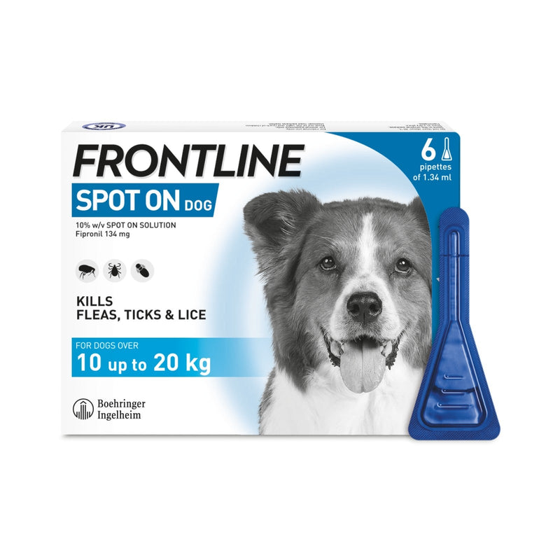Frontline Spot On Medium Dog 10-20kg 6 Pipettes