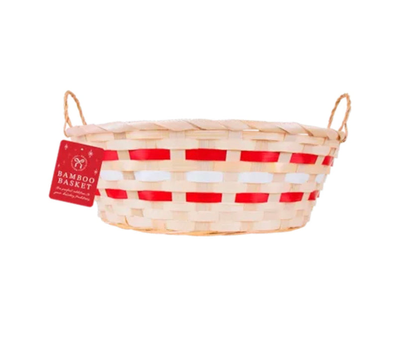 Oval hamper basket with handles 33cm