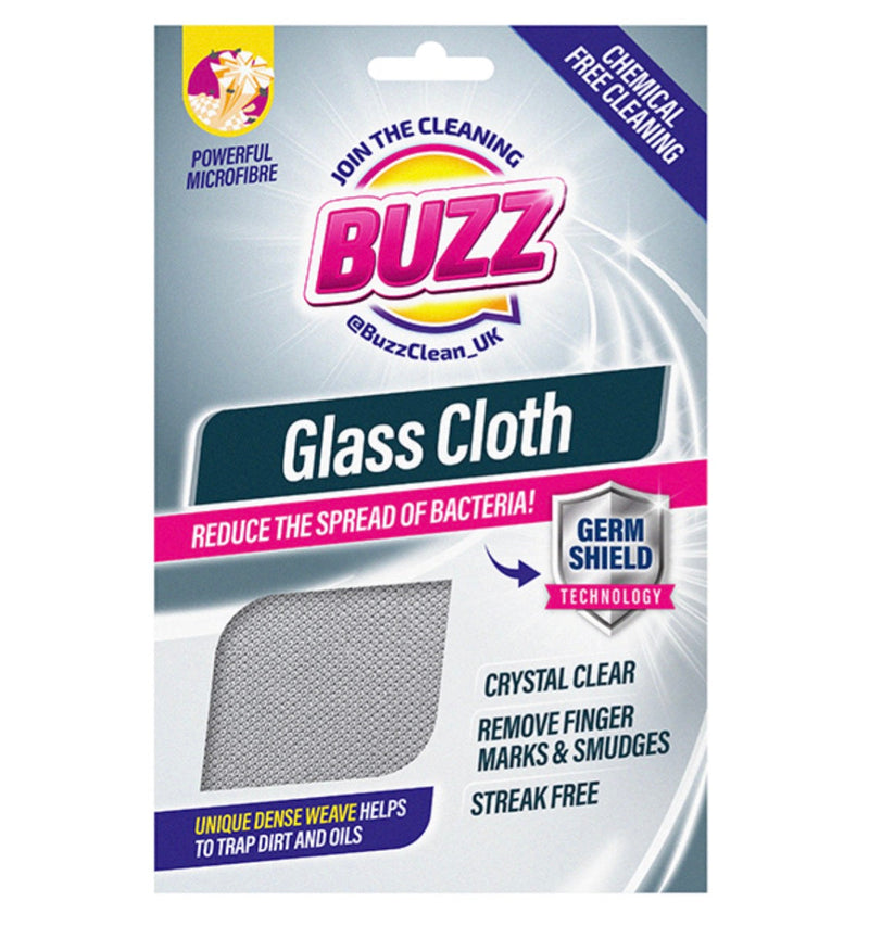 Buzz antibacterial glass cloth with germ shield