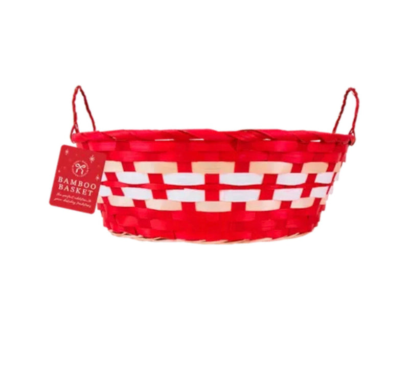 Oval hamper basket with handles 33cm