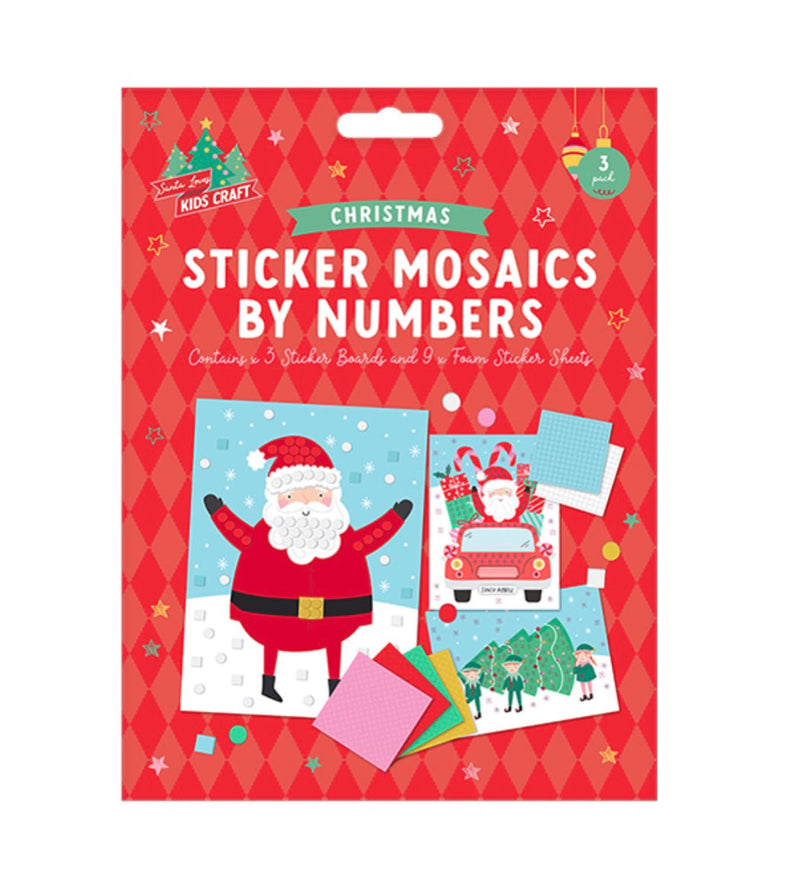 Christmas sticker mosaics by numbers