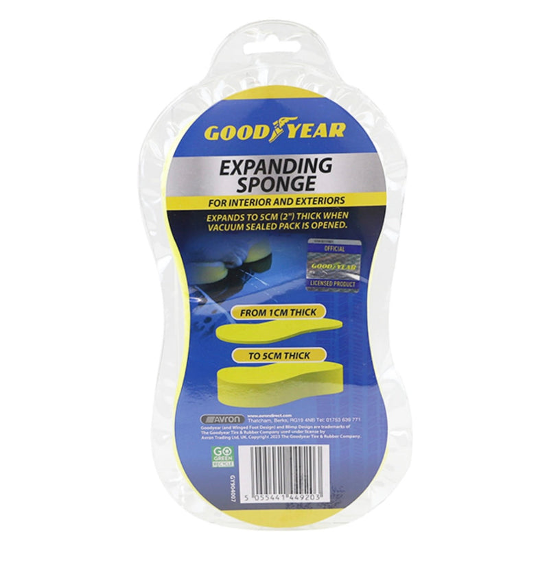 Expanding car cleaning sponge