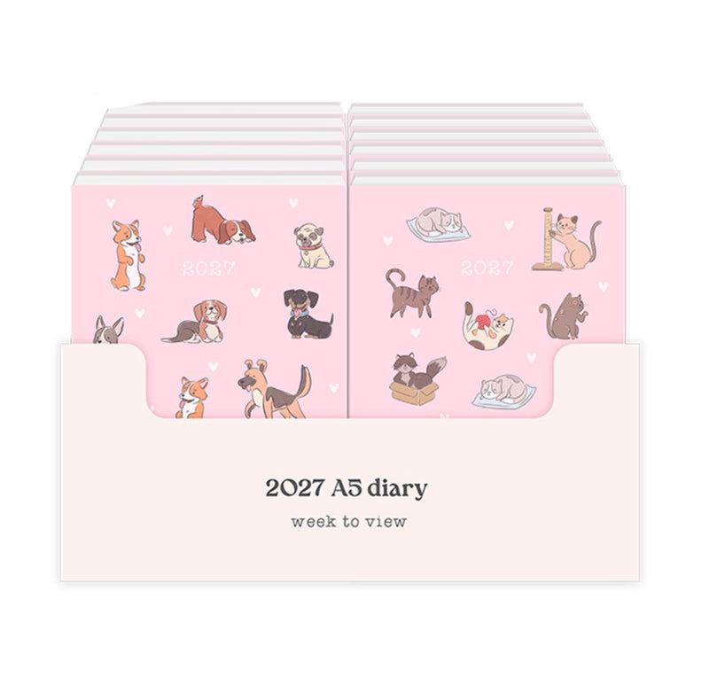 2027 A5 weekly diary & planner - pet