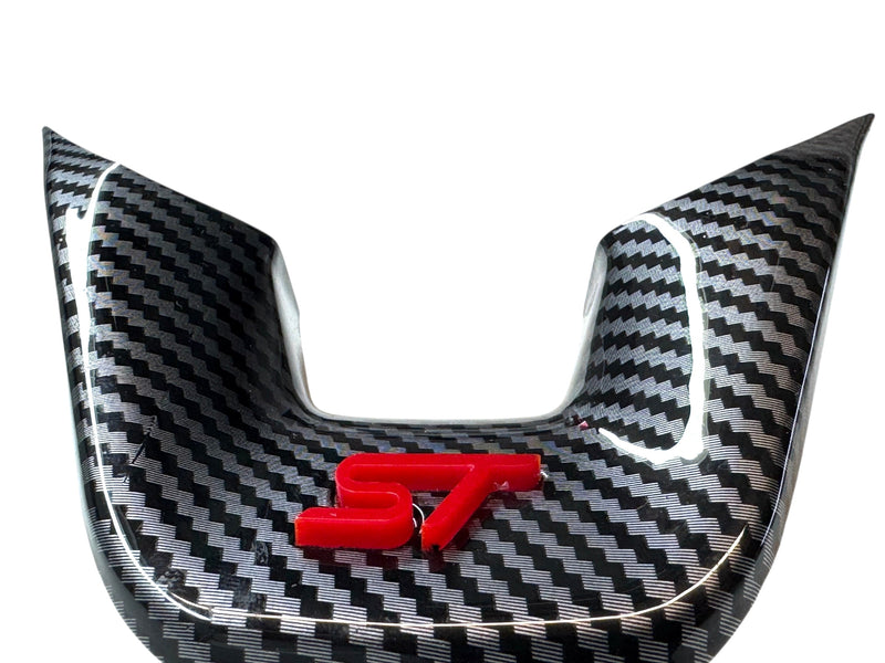 MK8 / MK8.5 Fiesta ST Look Steering Wheel Trim | Carbon Fibre Look | ST Logo