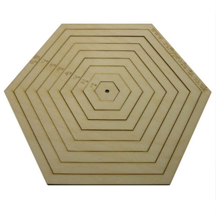 Easy Hexagons Template Set for drawing or cutting around