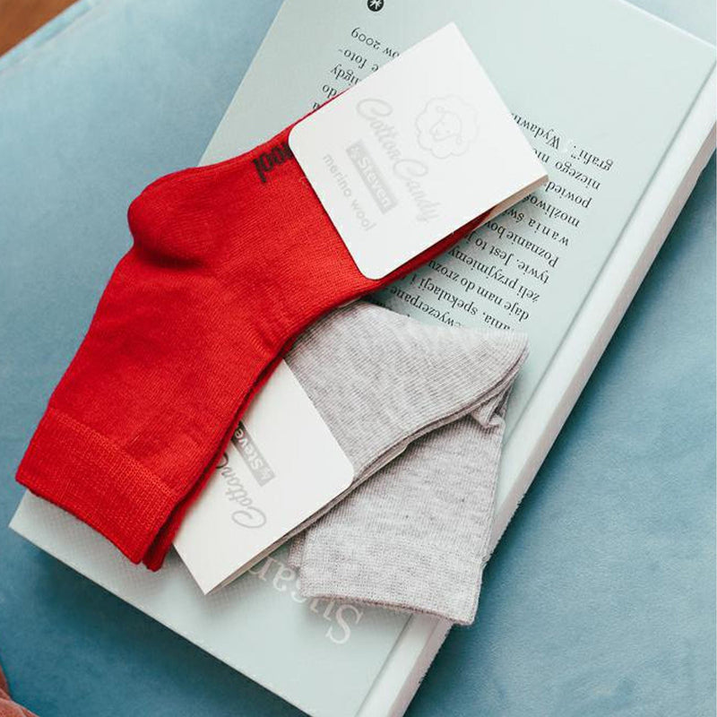 1 Pack Kids Warm Ribbed Merino Wool Socks for Winter