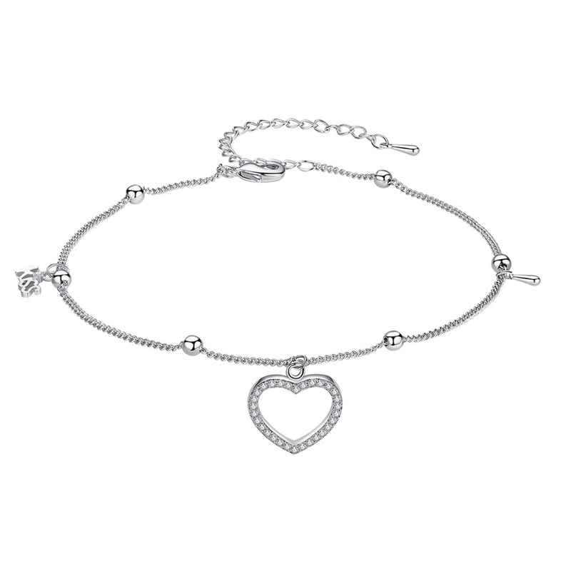 Adjustable Anklet or a Bracelet in Silver Tone