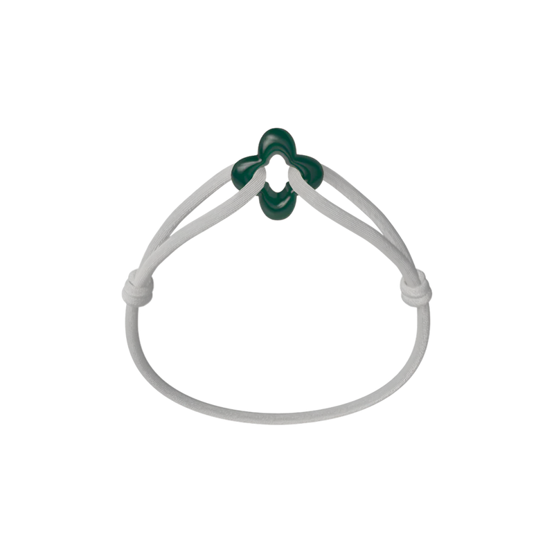 Green Clover Cord Bracelet