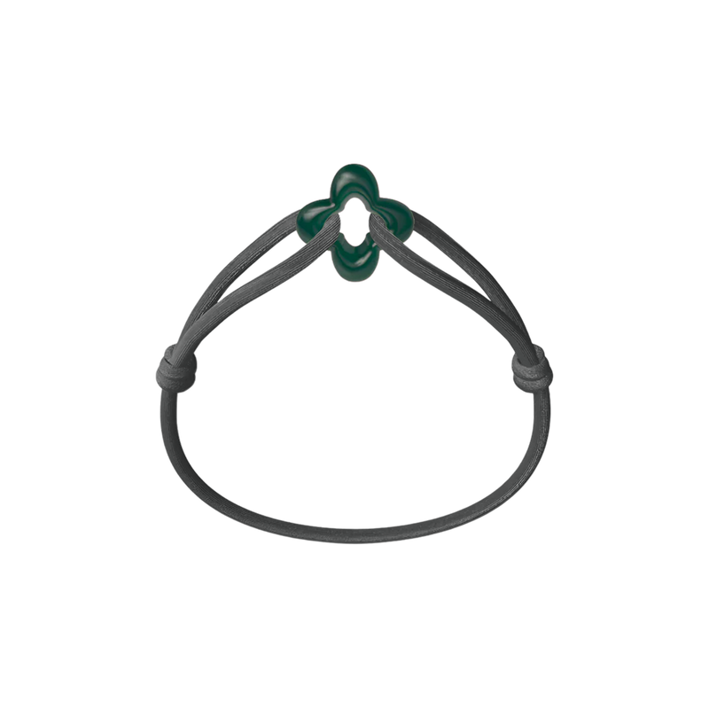 Green Clover Cord Bracelet
