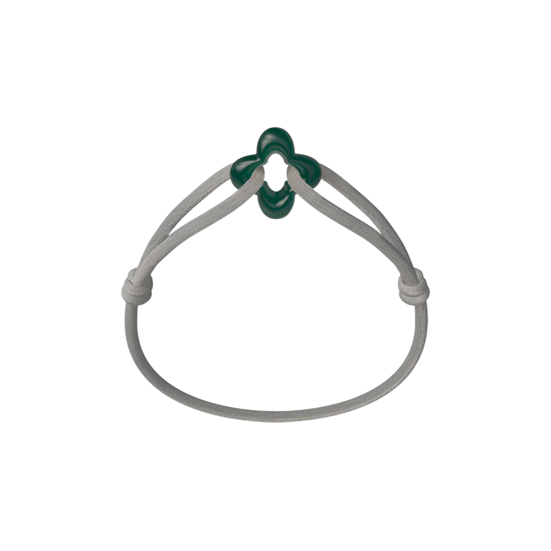 Green Clover Cord Bracelet