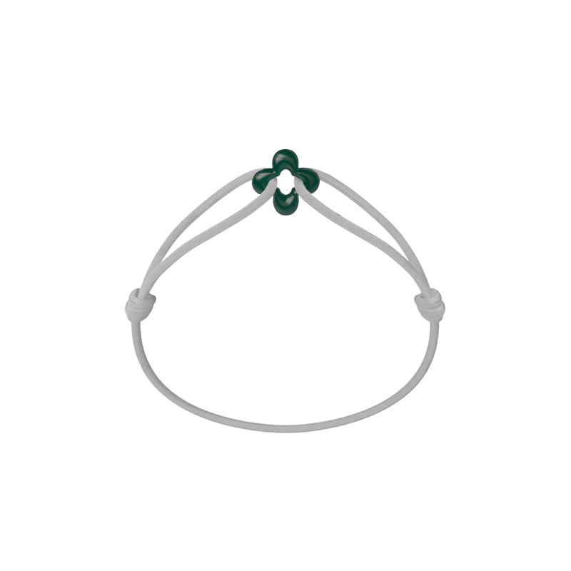 Mini Green Clover Cord Bracelet