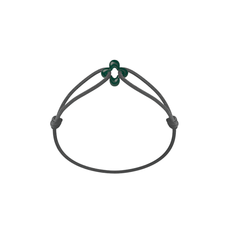 Mini Green Clover Cord Bracelet