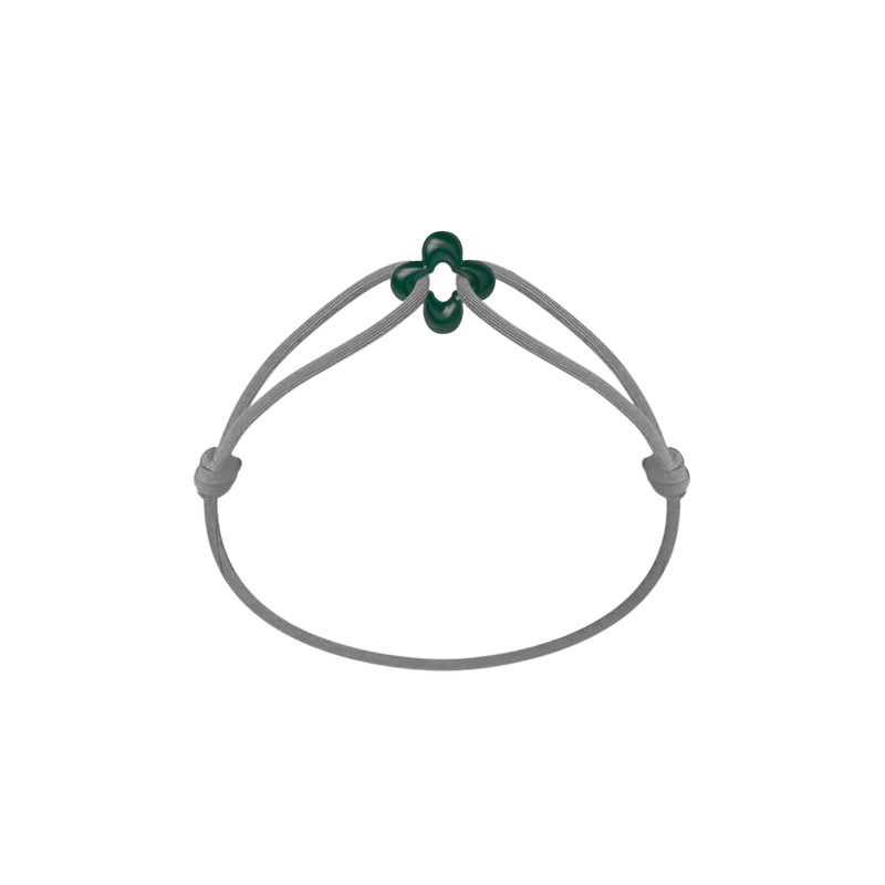 Mini Green Clover Cord Bracelet