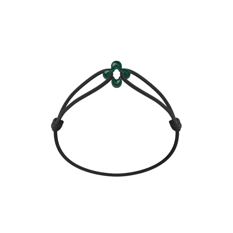 Mini Green Clover Cord Bracelet