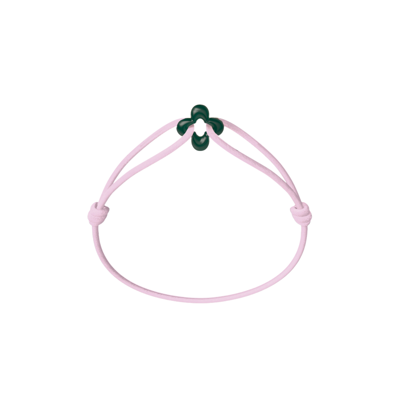 Mini Green Clover Cord Bracelet