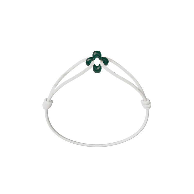 Mini Green Clover Cord Bracelet