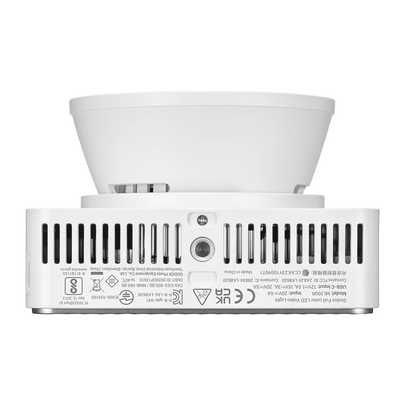 ML100R Compact Portable RGB LED Video Light with ML-L15 Lens Reflector