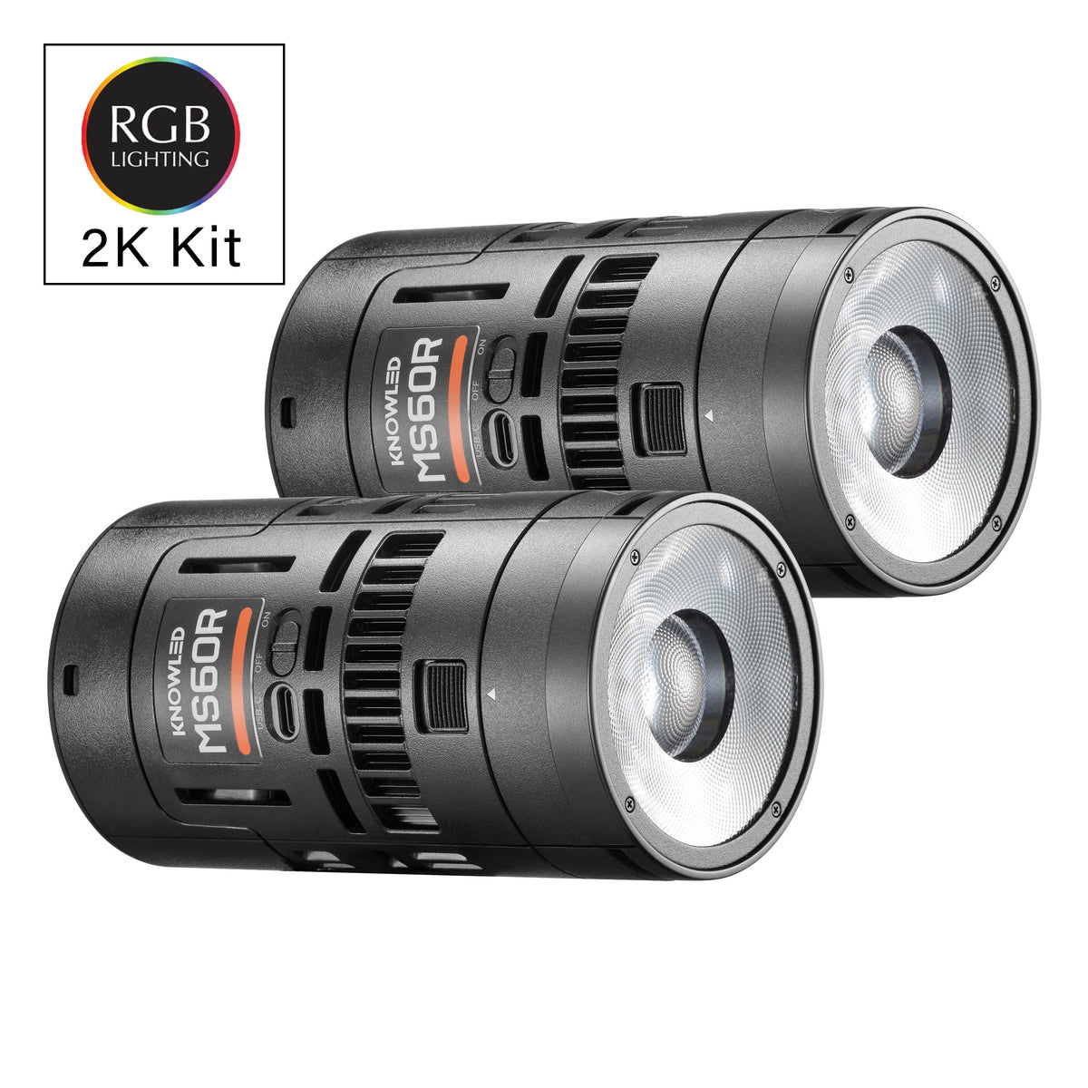 KNOWLED MS60R 2K Super Compact RGB LED Video Light Twin Kit — InStock