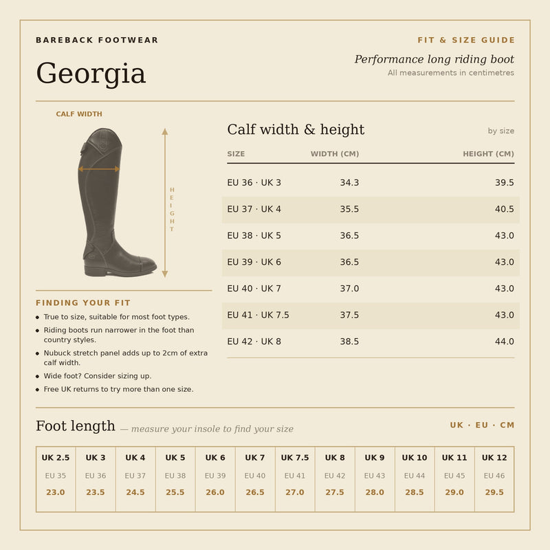 Georgia - Long Riding Boot - Black