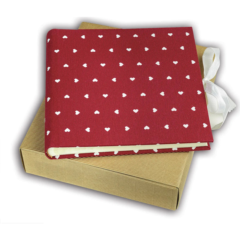 ZEP Deluxe Red Love Heart Traditional Photo Album – Handmade Romantic Memory Album