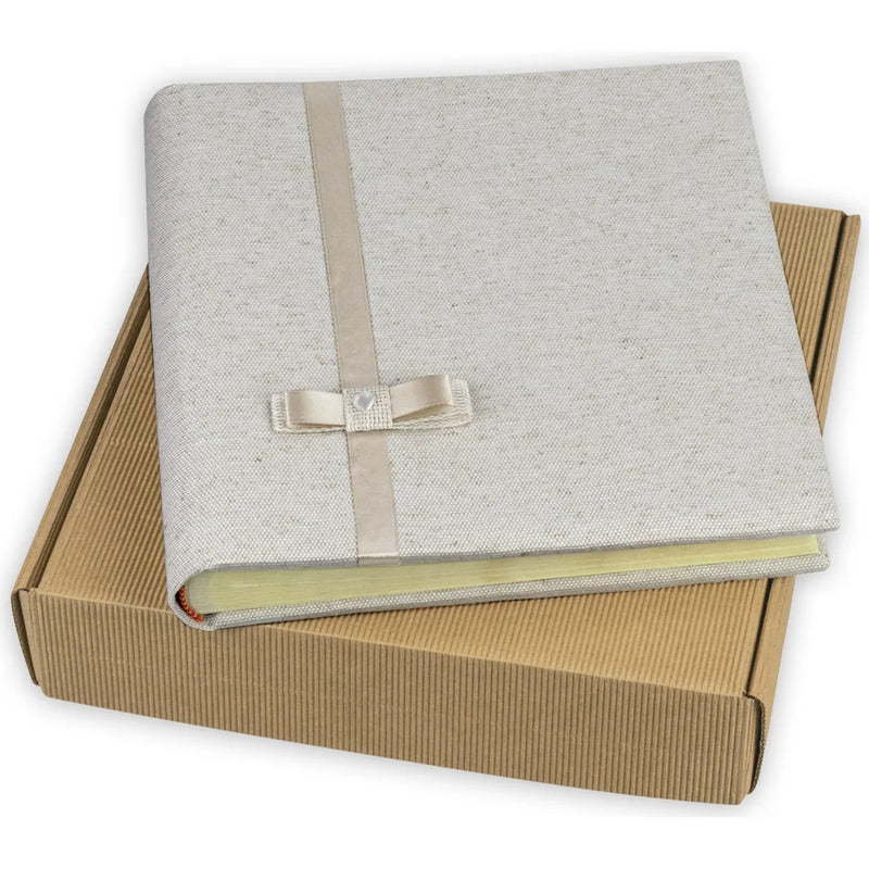 ZEP Kerry Grey Traditional Photo Album 25x25cm – Handmade Italian Memory Album