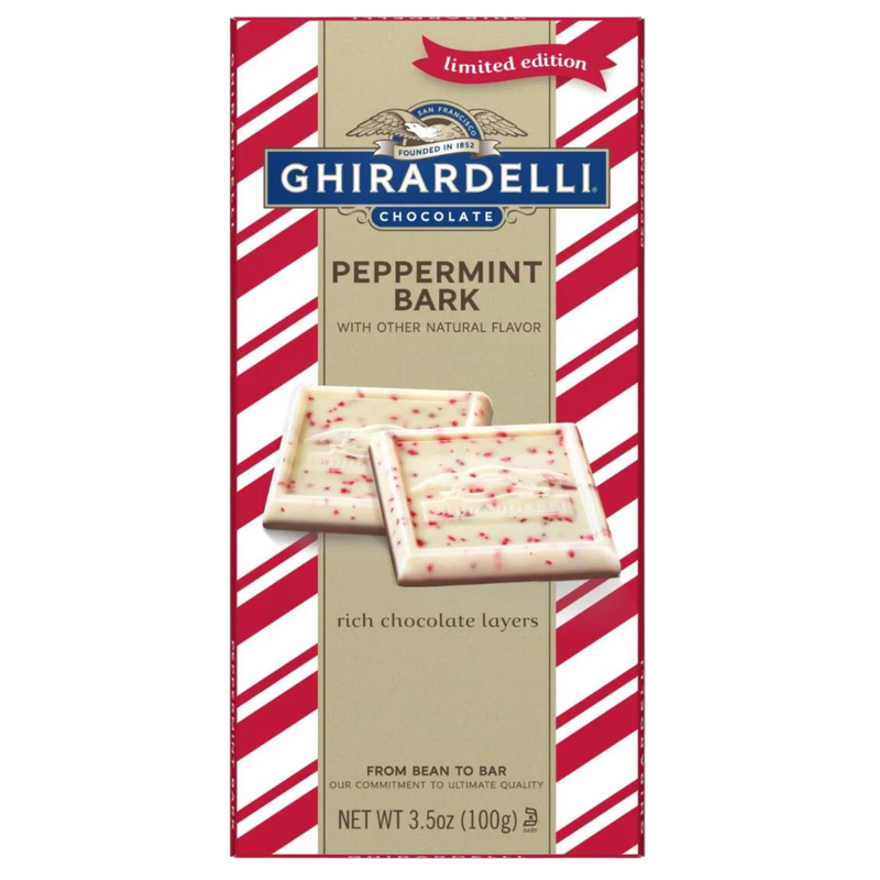 Ghirardelli Peppermint Bark Chocolate Bar | 100g