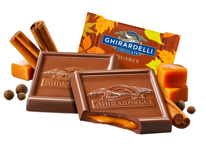 Ghirardelli Pumpkin Spice Caramel Milk Chocolate Squares