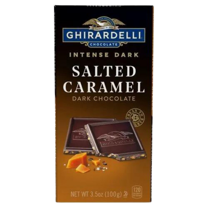 Ghirardelli Salted Caramel Intense Dark Choc Bar | 100g