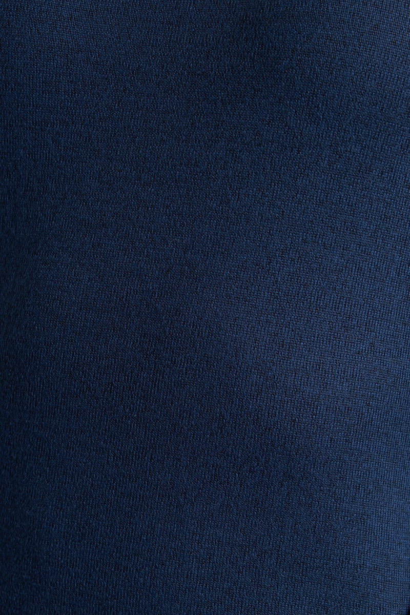 Gigi Brushed Marl Jersey Midi Dress - Navy