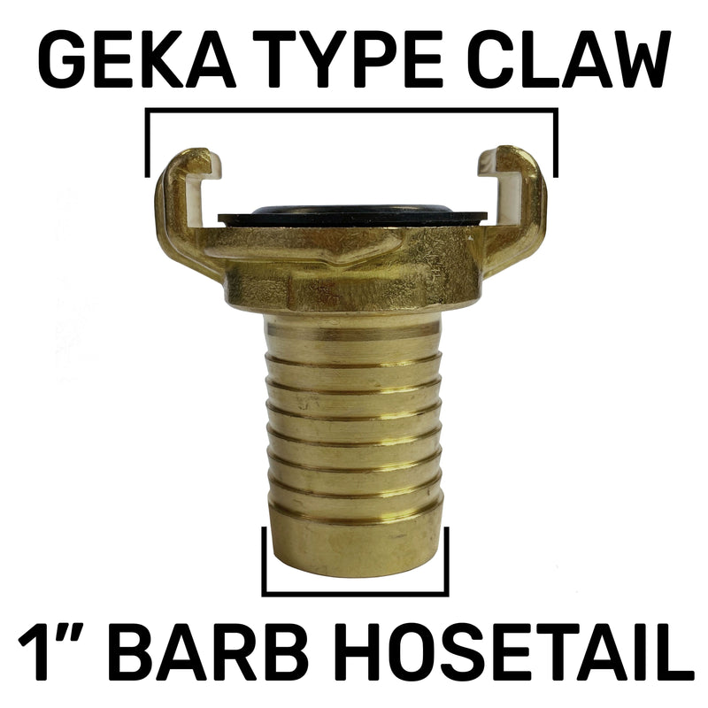 Geka Type Brass Claw Set –25mm Barb and 3/4” BSP Female