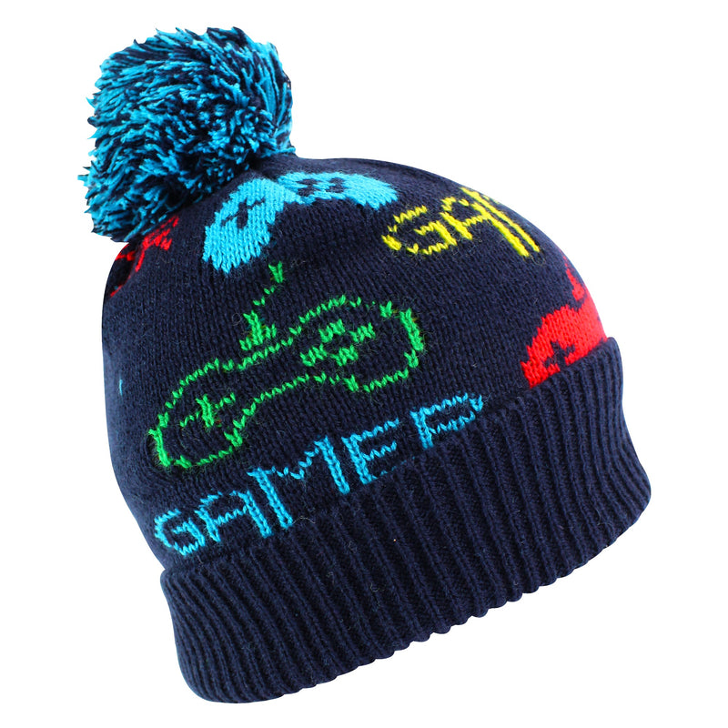 Boys Gaming Bobble Hat for Winter