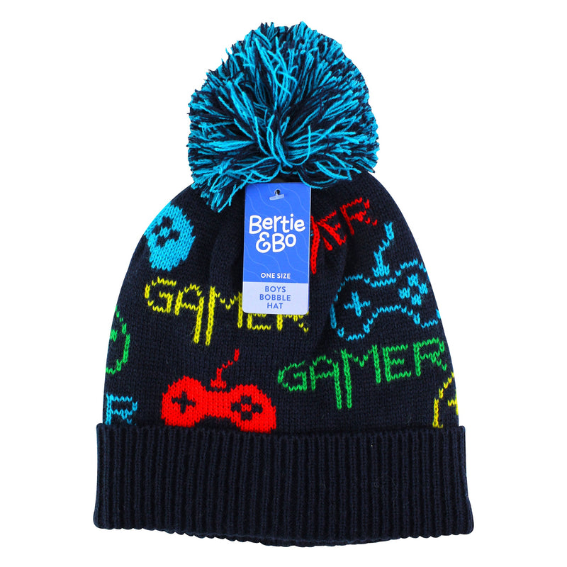 Boys Gaming Bobble Hat for Winter