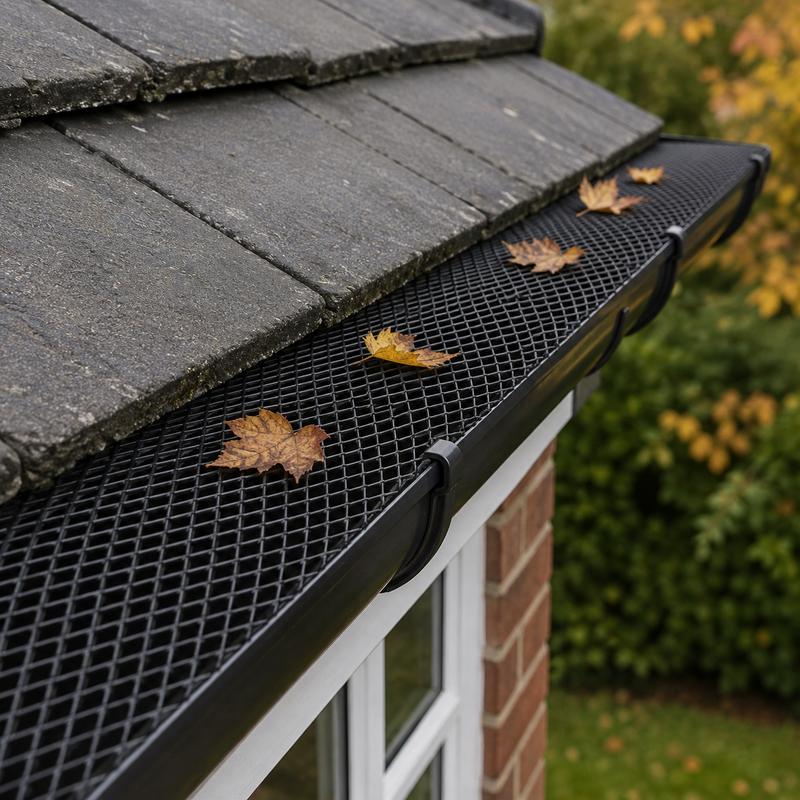 Black Gutter Mesh Guard (16cm x 10m)