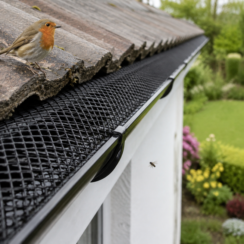 Black Gutter Mesh Guard (16cm x 10m)
