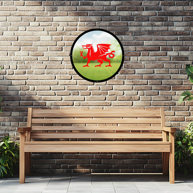 Welsh Dragon Garden Mirror