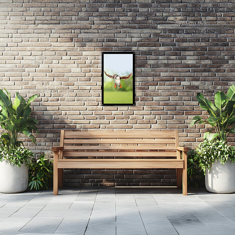 Flying Puffin Garden Mirror