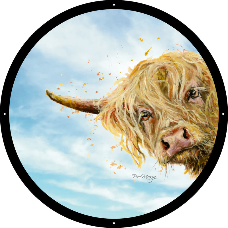 Highland Cow Garden Mirror