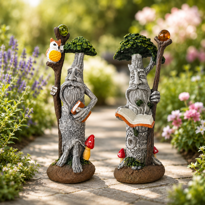 Set of 2 Tree Man Garden Ornaments