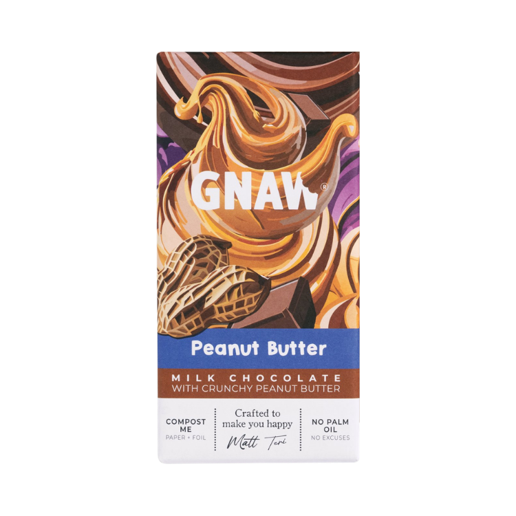 Gnaw | Peanut Butter Milk Chocolate Bar | 80g