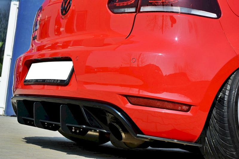Maxton Design - Rear diffuser & Rear Side Splitters VW GOLF MK6 GTI / 35TH