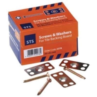 STS Screws & Washers for Tile Backing Board - Pack of 50