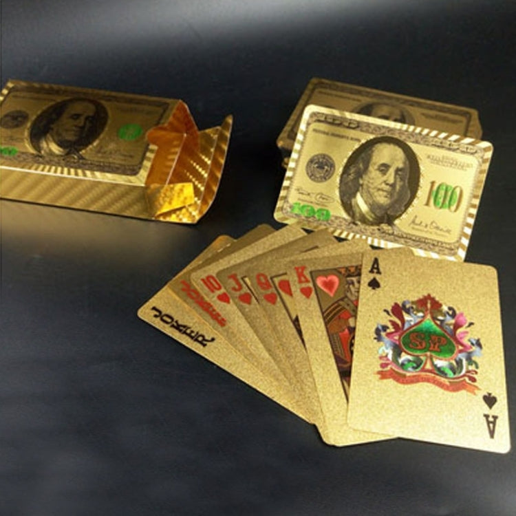 Creative Frosted  Back Texture Plastic From Vegas to Macau Playing Cards Texas Poker Novelty Collection Gift, Golden Dollar Paper Box, Golden 500 Euro Paper Box, Silver Tattice Paper Box, Mosaic Gold Dollar Paper Box, Golden Dragon and Phoenix Paper Bo...