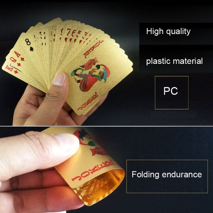 Creative Frosted Back Texture Plastic From Vegas to Macau Playing Cards Texas Poker with Wooden Gift Box, Golden Tattice Gift Box, Golden Dollar Wooden Gift Box