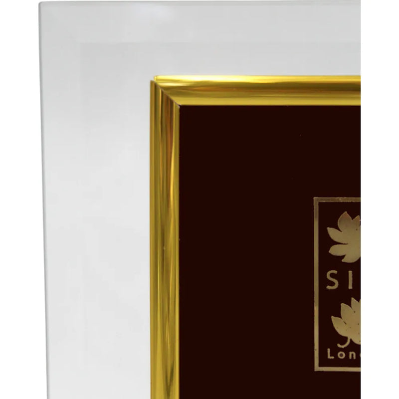 Sixtrees Flat Bevelled Glass Frame Gold - Multi Frame for 4x Photos