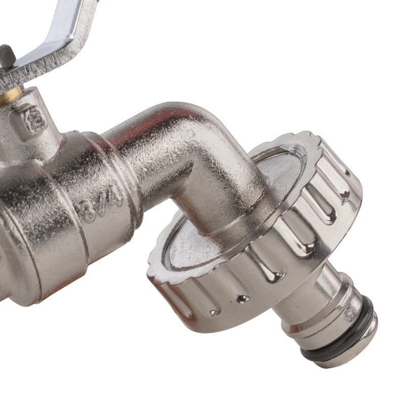 Wall Flange Kit 25mm MDPE + Quick Connect Lever Tap